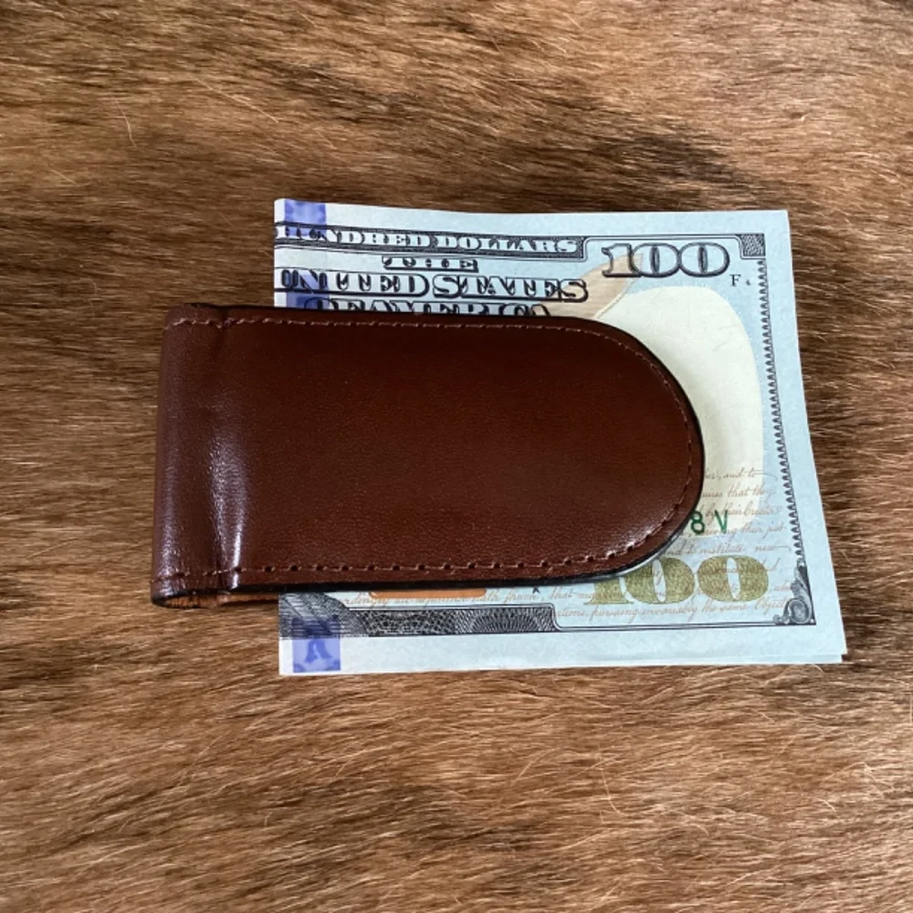 Fossil Brown Leather Money Clip
